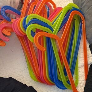 Colorful Plastic Clothing Hangers - Neon Pack children’s size